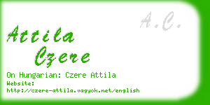 attila czere business card